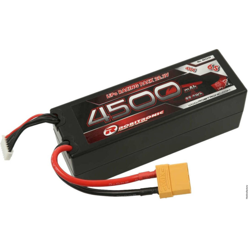 BATERIA LIPO 22,2V 4500MAH 40C CONECTOR XT90 ROBITRONIC