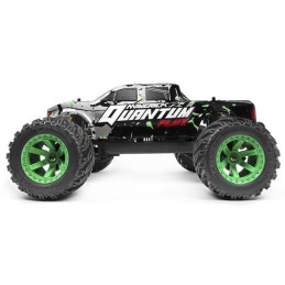 MONSTER TRUCK QUANTUM MT FLUX GRIS/ VERDE BRUSHLESS ELECTRICO 80A 4W ESCALA 1/10 - MAVERICK 150203