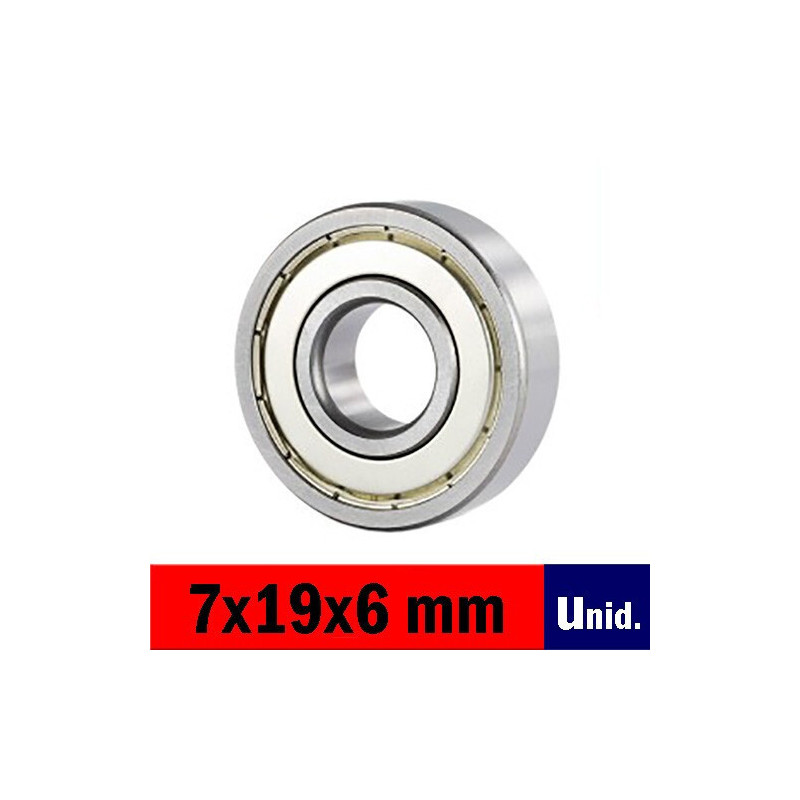 RODAMIENTO abec3 2Z  (7x19x6 mm) unidad