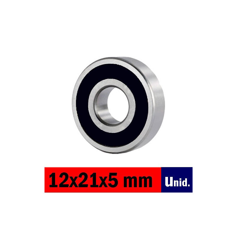 RODAMIENTO abec5 2RS (12x21x5 mm) unidad (SIMILAR A REFERENCIA MZ761)