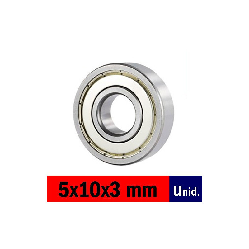 RODAMIENTO abec3 2Z (5x10x3 mm) unidad