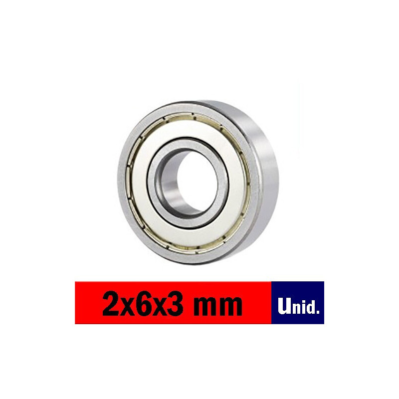 RODAMIENTO abec3 2Z (2x6x3 mm) unidad