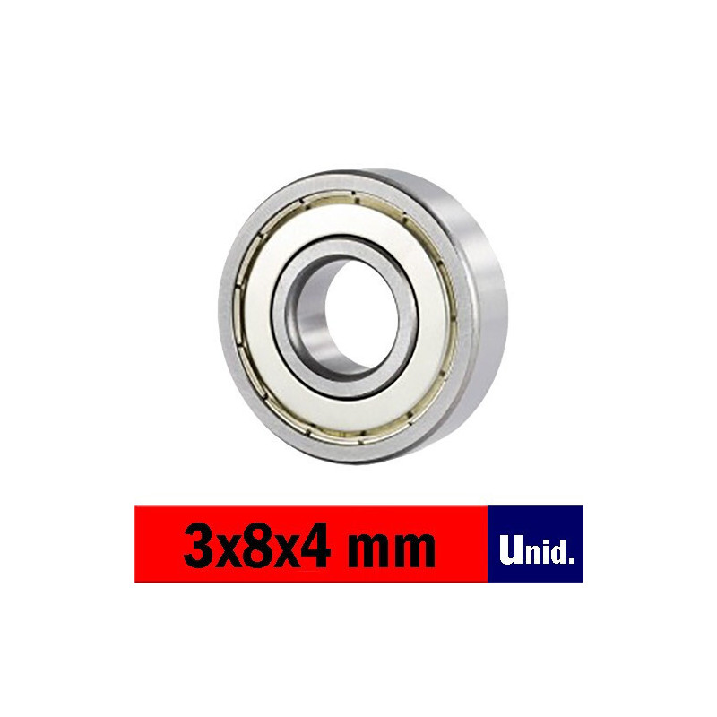 RODAMIENTO abec3 2Z (3X8X4 mm) unidad