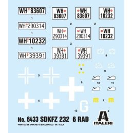VEHICULO BLINDADO Sd.Kfz.232 6 RAD -Escala 1/35- Italeri 6433