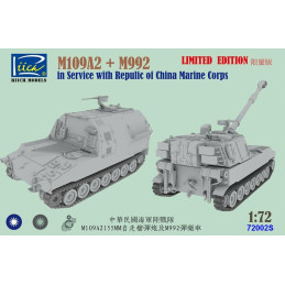 SET CAÑON AUTOPROPULSADO M-109 A2 & VEHICULO DE AMUNICIONAMIENTO M-992 -1/72- Riich Models RT72002S