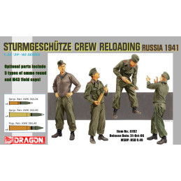 TRIPULACION DE STURMGESCHUTZE RECARGANDO -Escala 1/35- Dragon Models 6192