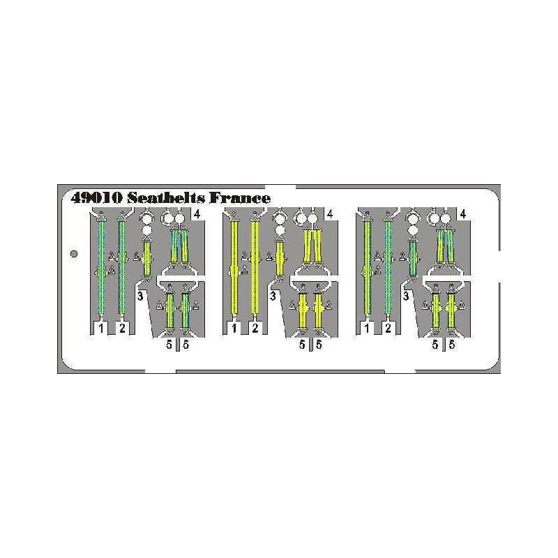 FOTOGRABADOS CORREAJES AVIONES FRANCIA 2WW ESCALA 1/48