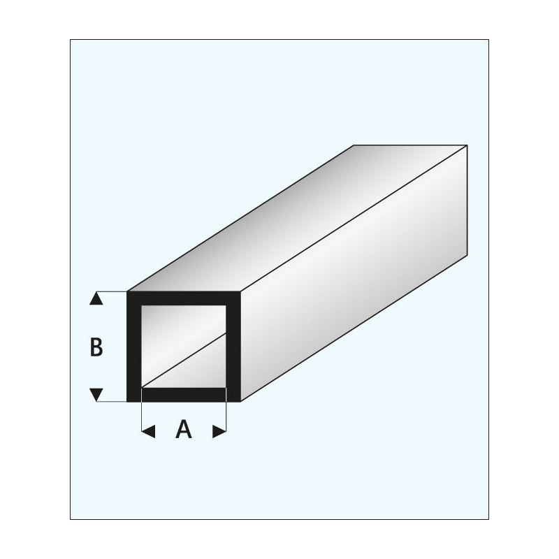 TUBO CUADRADO (1 x 3 mm ) L: 330 mm Unidad