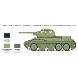 CARRO DE COMBATE T-34/76 Modelo 1943 -1/72- Italeri 7078