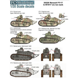 SET CALCAS CARRO DE COMBATE RENAULT FT-17  - FC Modeltips C35225