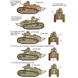 SET CALCAS CARRO DE COMBATE RENAULT FT-17  - FC Modeltips C35225