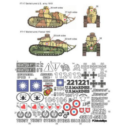 SET CALCAS CARRO DE COMBATE RENAULT FT-17  - FC Modeltips C35225