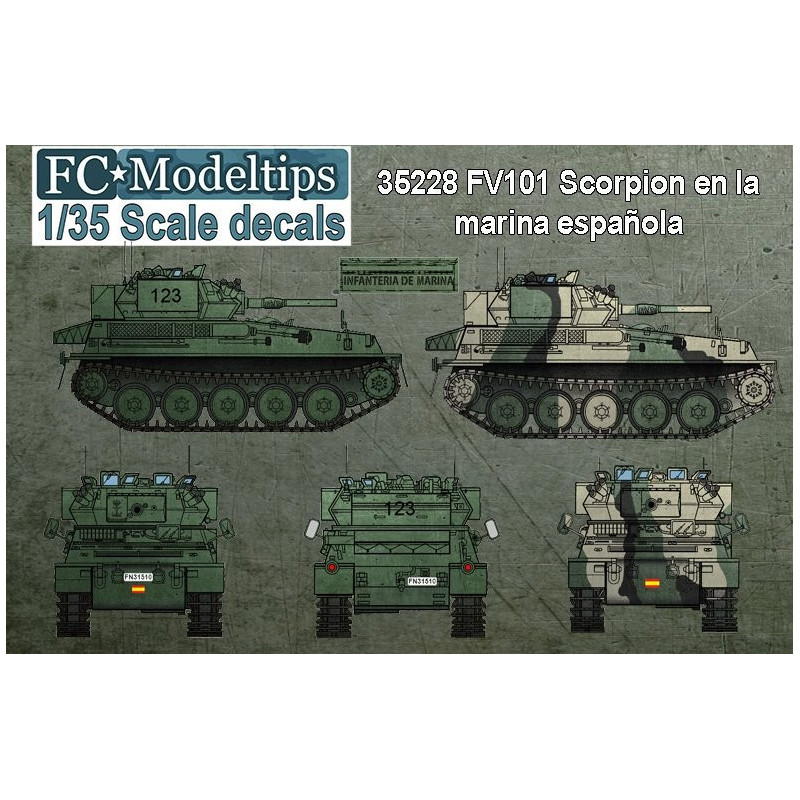 SET CALCAS CARROS FV.101 SCORPION -Infanteria de Marina Española- FC Modeltips 35228