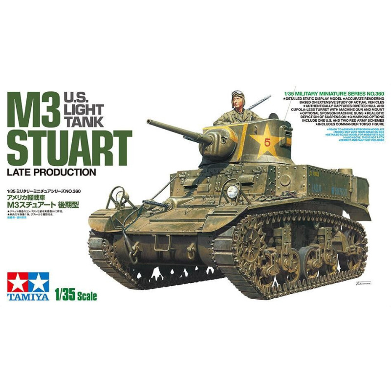 CARRO M3 STUART LATE PRODUCTION - ESCALA 1/35 - TAMIYA 35360