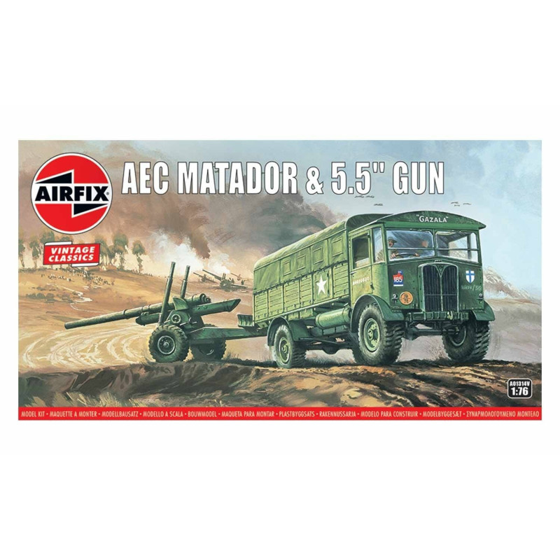 CAMION AEC MATADOR & OBUS 5,5 inch Vintage Classics -Escala 1/76- AIRFIX 01314V