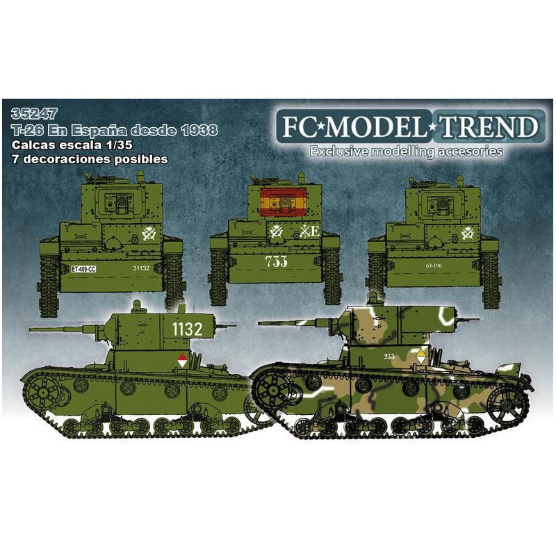 SET CALCAS CARRO T-26 (España) -1/35 - FC Modeltips 35247