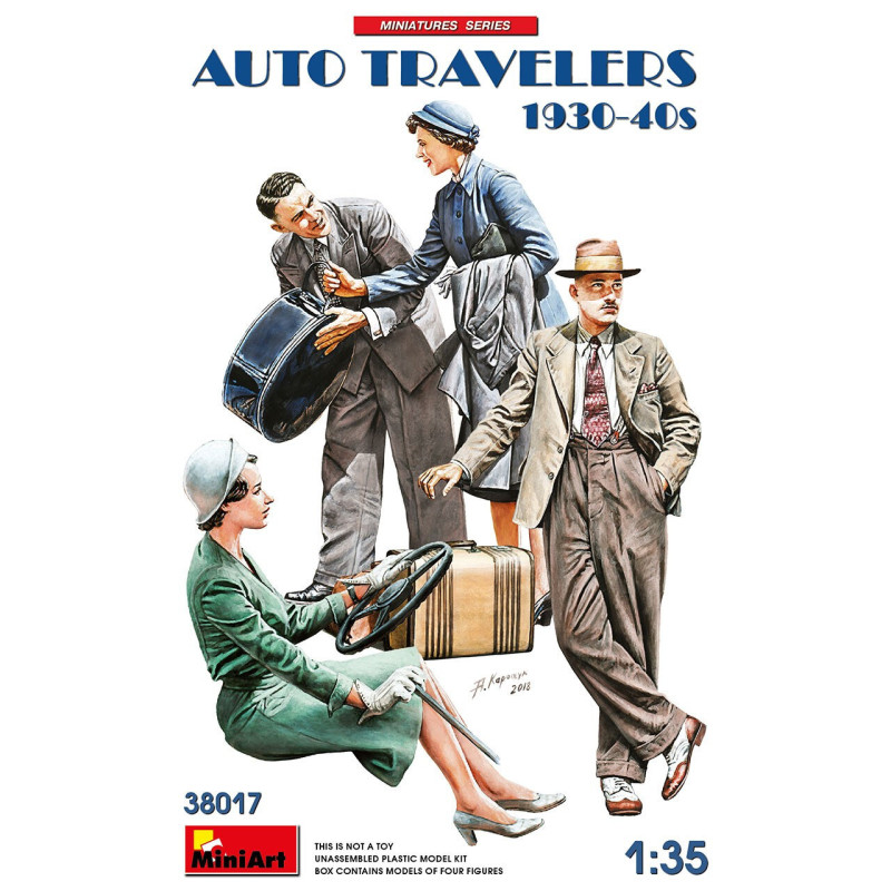 VIAJEROS EN AUTOMOVIL 1930-40 -Escala 1/35- MiniArt 38017