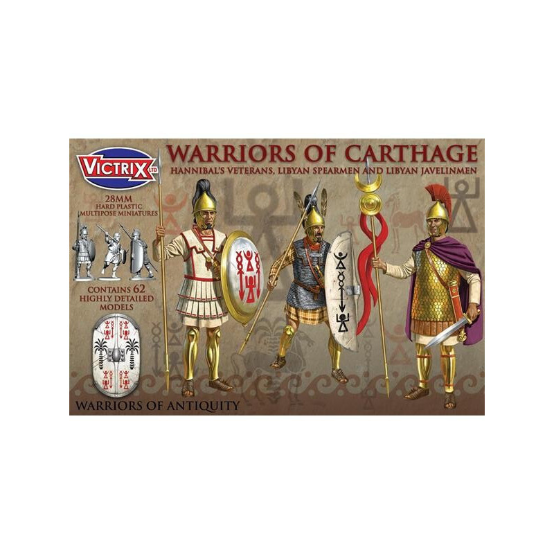 GUERREROS CARTAGINESES (62 MINIATURAS) - ESCALA 1/56 (28mm) - VICTRIX