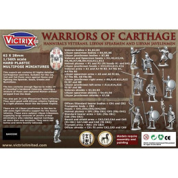 GUERREROS CARTAGINESES (62 MINIATURAS) - ESCALA 1/56 (28mm) - VICTRIX