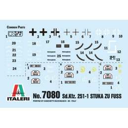 SEMIORUGA SDKFZ.251/1 WURFRAHMEN 40 STUKA ZU FUSS - ESCALA 1/72 - ITALERI 7080