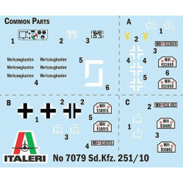 TRANSPORTE DE TROPAS Sd.Kfz. 251/10 (PAK-36) -Escala 1/72- Italeri 7079