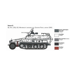 TRANSPORTE DE TROPAS Sd.Kfz. 251/10 (PAK-36) -Escala 1/72- Italeri 7079