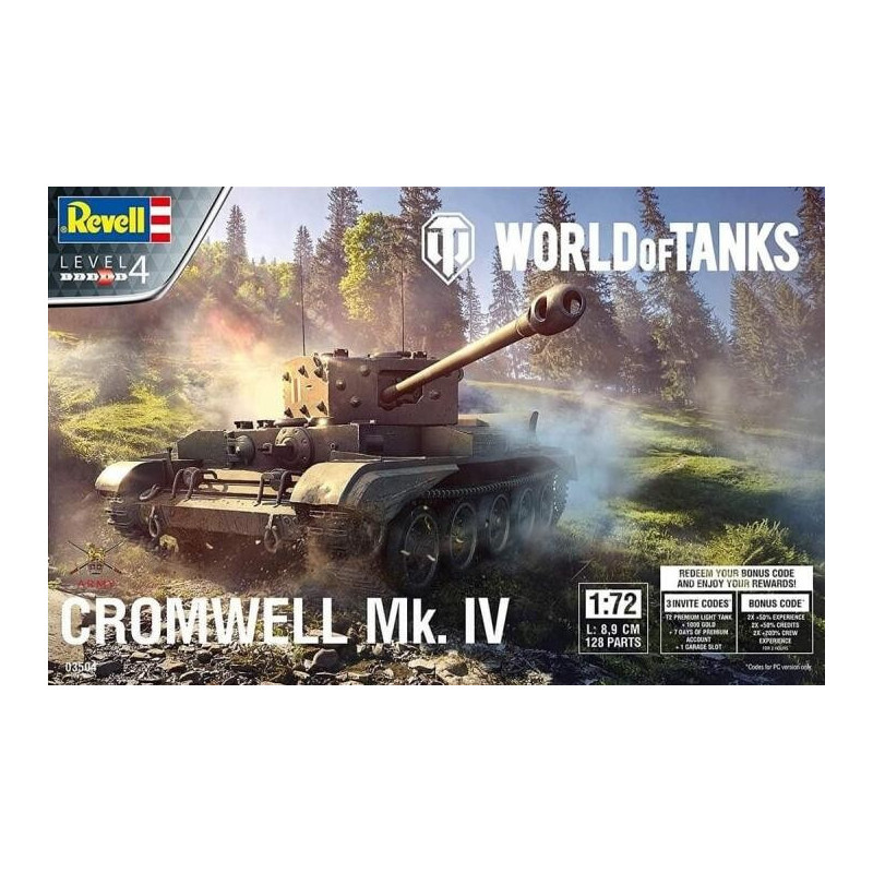 CARRO DE COMBATE CROMWELL MK-IV World of Tanks" -Escala 1/72- Revell 03504"