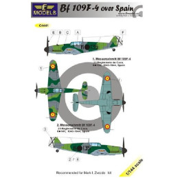 SET CALCAS MESSERSCHMITT Bf-109 F-4 (España) -Escala 1/144- LF Model C4441