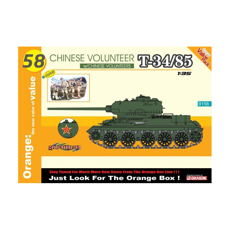 CARRO DE COMBATE T-34/85 (CHINA) & INFANTERIA - Dragon Models 9158