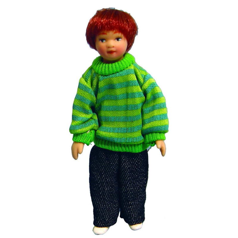 FIGURA NIÑO JERSEY DE RAYAS VERDE