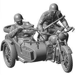 MOTOCICLETA Y SIDECAR M-72 & DOTACION -Escala 1/35- Zvezda 3639