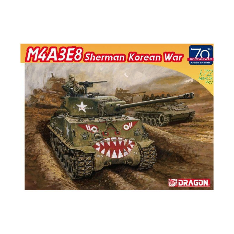 CARRO DE COMBATE M-4 A3E8 SHERMAN Easy Eight" KOREAN WAR -Escala 1/72- Dragon Models 7570"