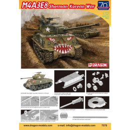 CARRO DE COMBATE M-4 A3E8 SHERMAN Easy Eight" KOREAN WAR -Escala 1/72- Dragon Models 7570"