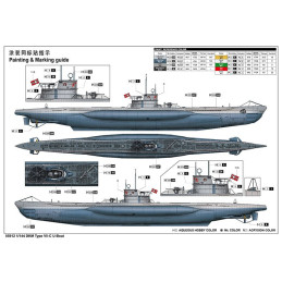 SUBMARINO Type VII c -Escala 1/144- Trumpeter 05912