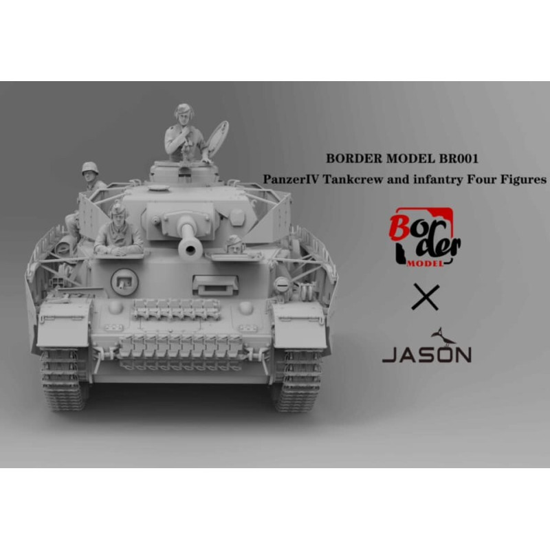 TRIPULACION PANZER E INFANTE ALEMAN (4 FIGURAN) BORDER MODEL BR001