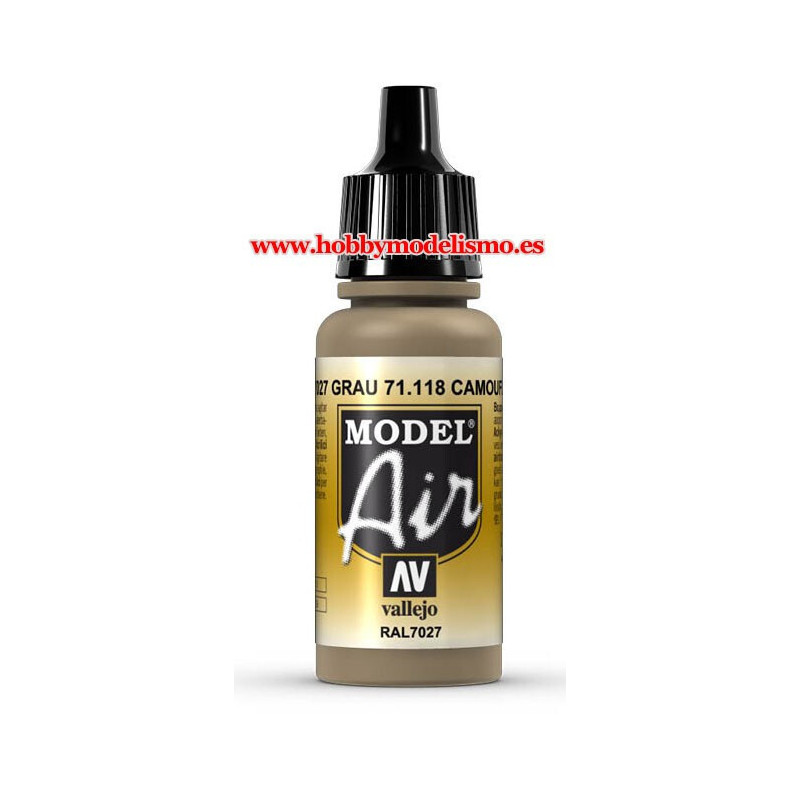 PINTURA ACRILICA CAMUFLAJE GRIS (17 ml) RAL 7027