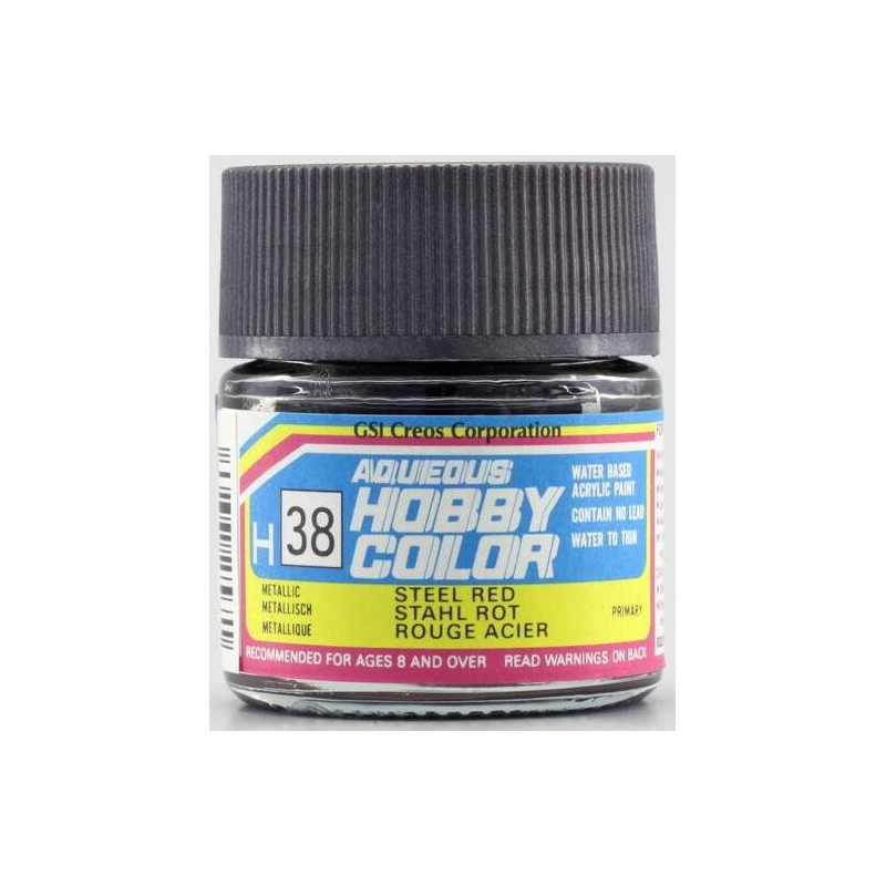 PINTURA AQUEOUS ACERO ROJIZO METALICO (10 ml) - Mr Color / Gunze Sangyo H-038