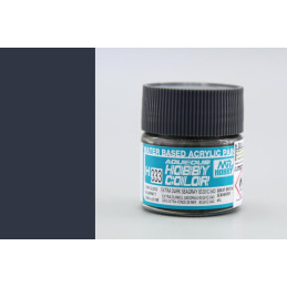 PINTURA AQUEOUS EXTRADARK SEA GREY  BS381C / 640 SATINADO (10 ml) - Mr Color / Gunze Sangyo H-333