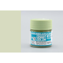 PINTURA AQUEOUS VERDE HUEVO DE PATO SATINADO (10 ml) - Mr Color / Gunze Sangyo H-074