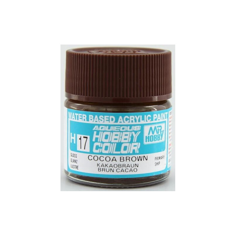 PINTURA AQUEOUS MARRON CACAO BRILLANTE (10 ml) - Mr Color / Gunze Sangyo H-17