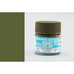 PINTURA AQUEOUS U.S. OLIVE DRAB 1 (10 ml) - Mr Color / Gunze Sangyo H-052