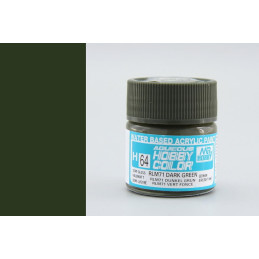 PINTURA AQUEOUS VERDE OSCURO RLM 71 SATINADO(10 ml) - Mr Color / Gunze Sangyo H-064