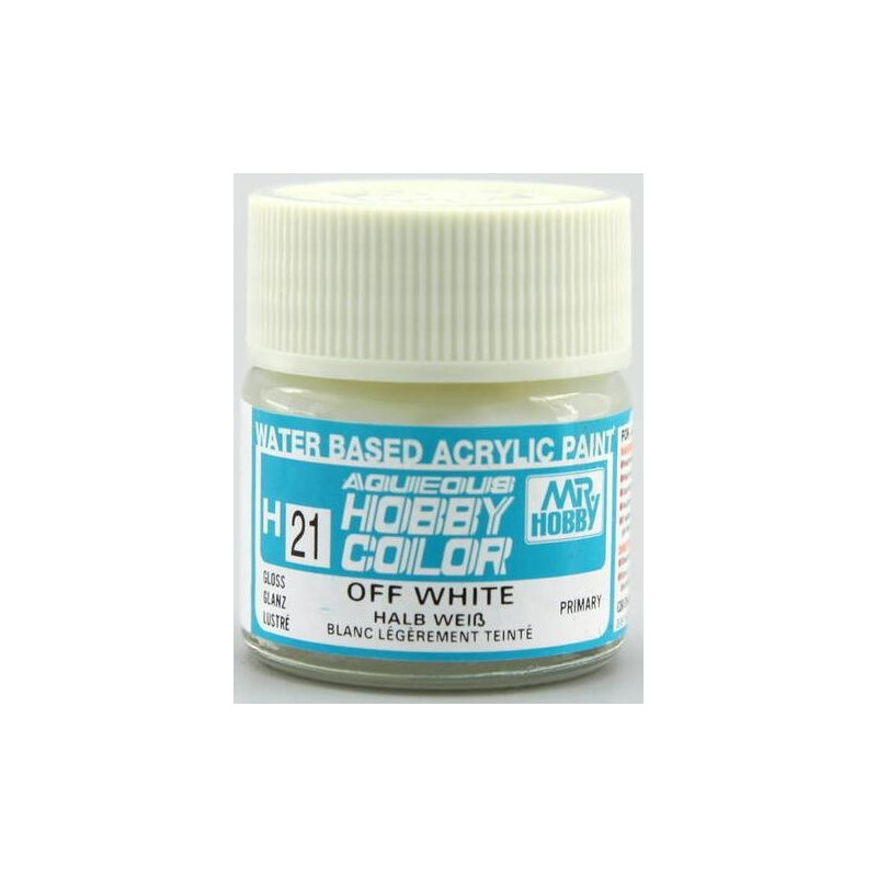 PINTURA AQUEOUS BLANCO SUCIO BRILLANTE (10 ml) - Mr Color / Gunze Sangyo H-21