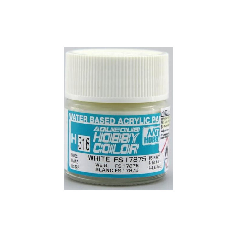 PINTURA AQUEOUS BLANCO FS 17875 BRILLANTE  (10 ml) - Mr Color / Gunze Sangyo H-316