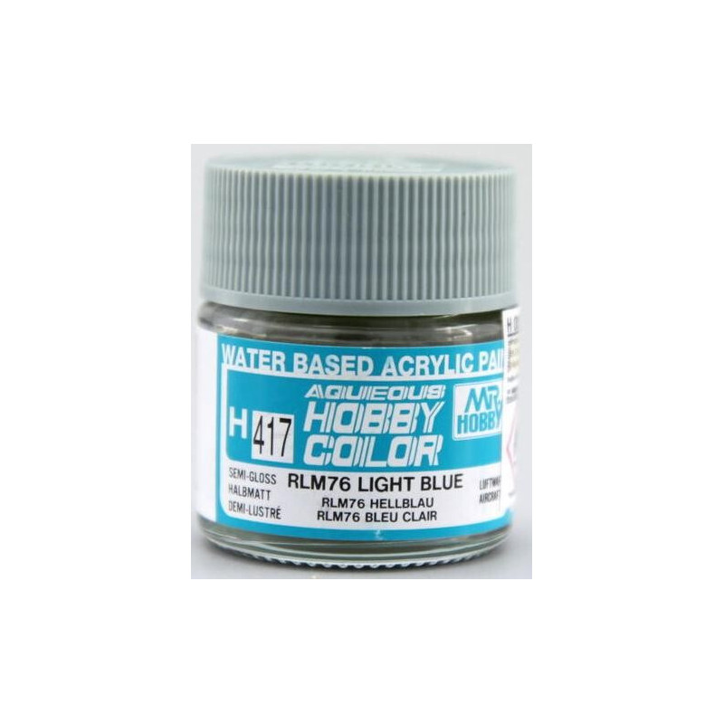 PINTURA AQUEOUS AZUL CLARO SATINADO RLM76 (10 ml) - Mr Color / Gunze Sangyo H-417