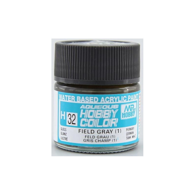 PINTURA AQUEOUS FIELD GRAY BRILLANTE (10 ml) - Mr Color / Gunze Sangyo H-032