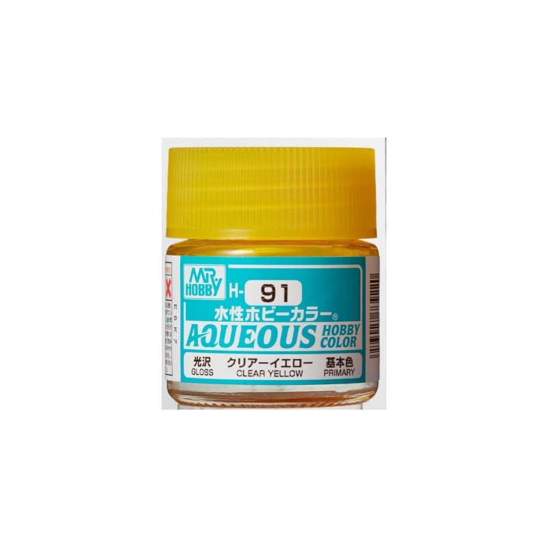 PINTURA AQUEOUS AMARILLO TRANSPARENTE (10 ml) - Mr Color / Gunze Sangyo H-091