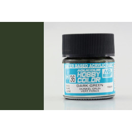 PINTURA AQUEOUS VERDE OSCURO BRILLANTE (10 ml) - Mr Color / Gunze Sangyo H-036