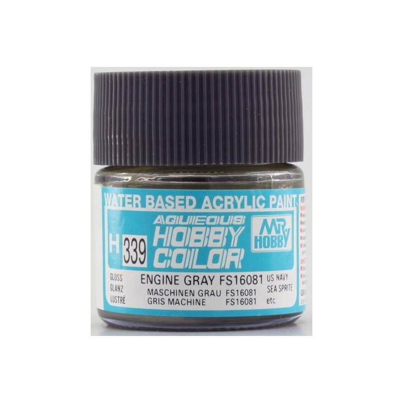 PINTURA AQUEOUS ENGINE GREY BRILLANTE (10 ml) Mr Color / Gunze Sangyo H-339