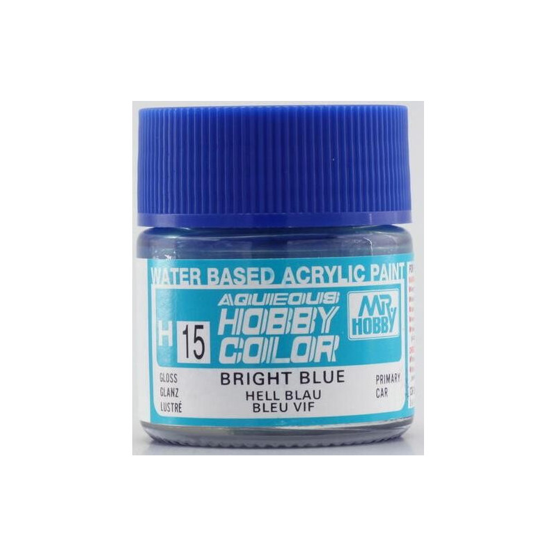 PINTURA AQUEOUS AZUL CLARO BRILLANTE (10 ml) - Mr Color / Gunze Sangyo H-15